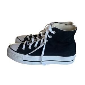 Converse Chuck Taylor All Star High Top Platform Sneaker Womens Size 8.5 Black